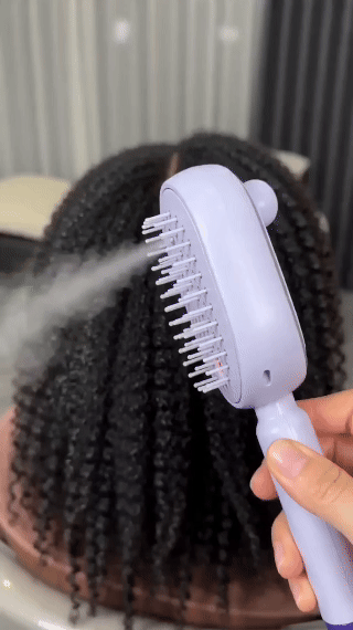 ✨ Essential Oil Mist Comb, Anti-Tangle Electric Massage Brush
