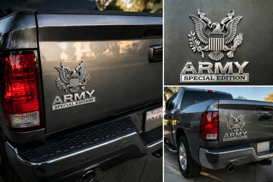 U.S. Army Special Edition Eagle Chrome Metal Badge