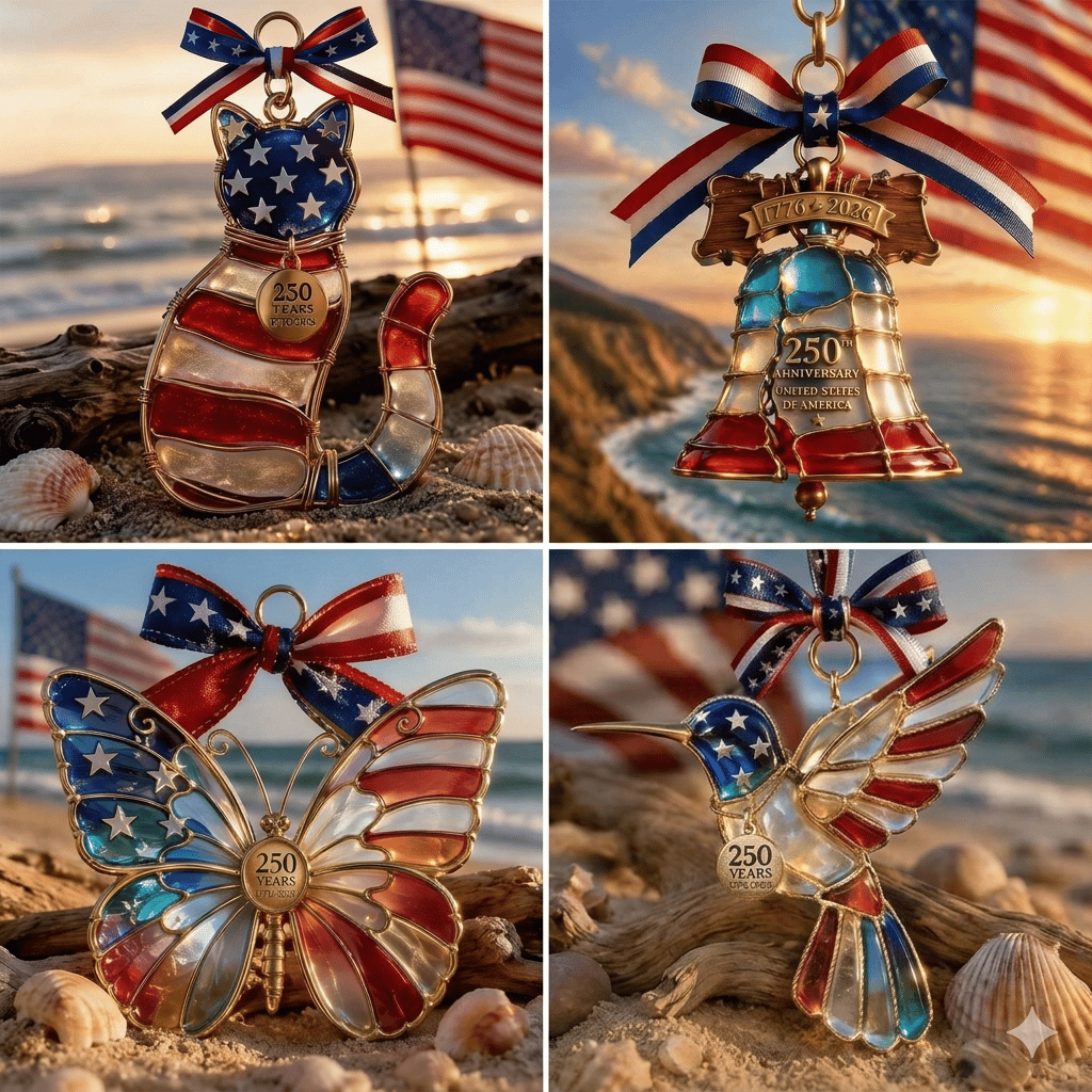 🔥🔥Last Day 49% OFF- America 250th Anniversary Patriotic Stained Glass Ornament