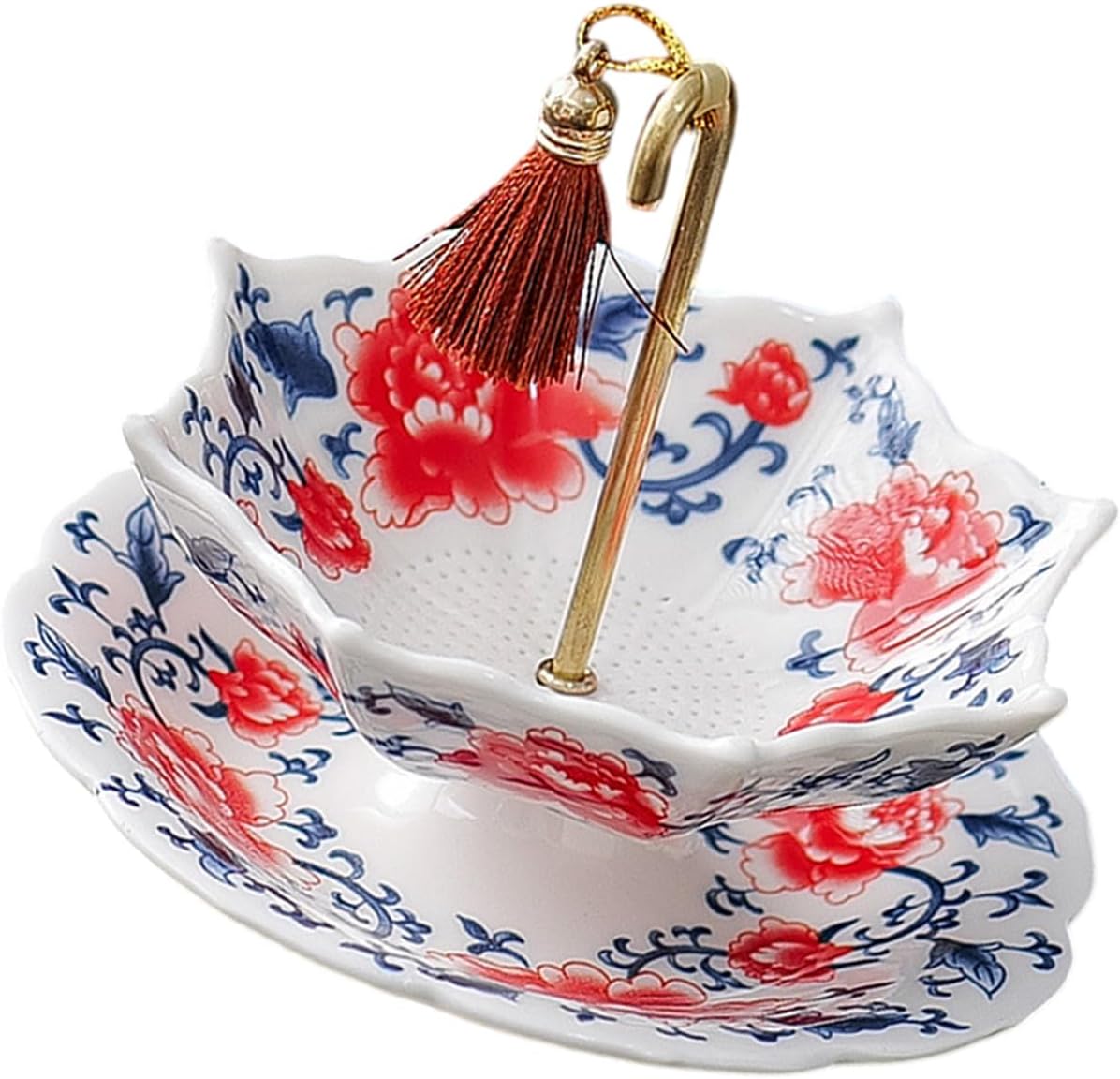 🍵5 Thousand Years Blue and White Porcelain Umbrella Tea Infuser Set