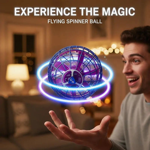 🚀 Levitating Induction Flying Ball – Smart Glow Gyro for Fingertip Play