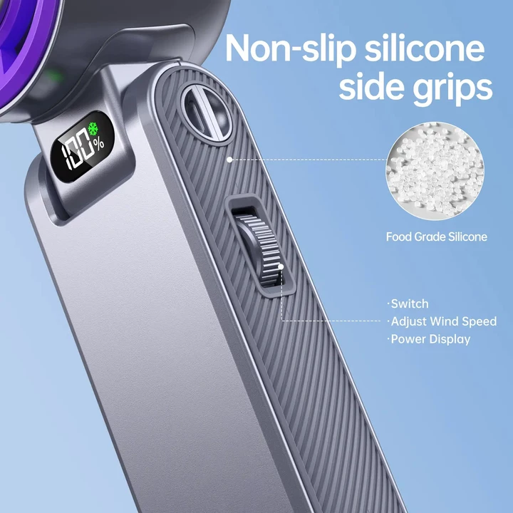 Portable fan Handheld High Speed Fan 199 Adjustable Levels Foldable for Summer Travel Vacation Essentials& Outdoor Activities cool fan