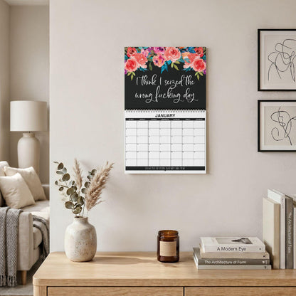 2027 Funny Swear Word Wall Calendar – "Fuck It" Floral Calendar for Tired-Ass Women