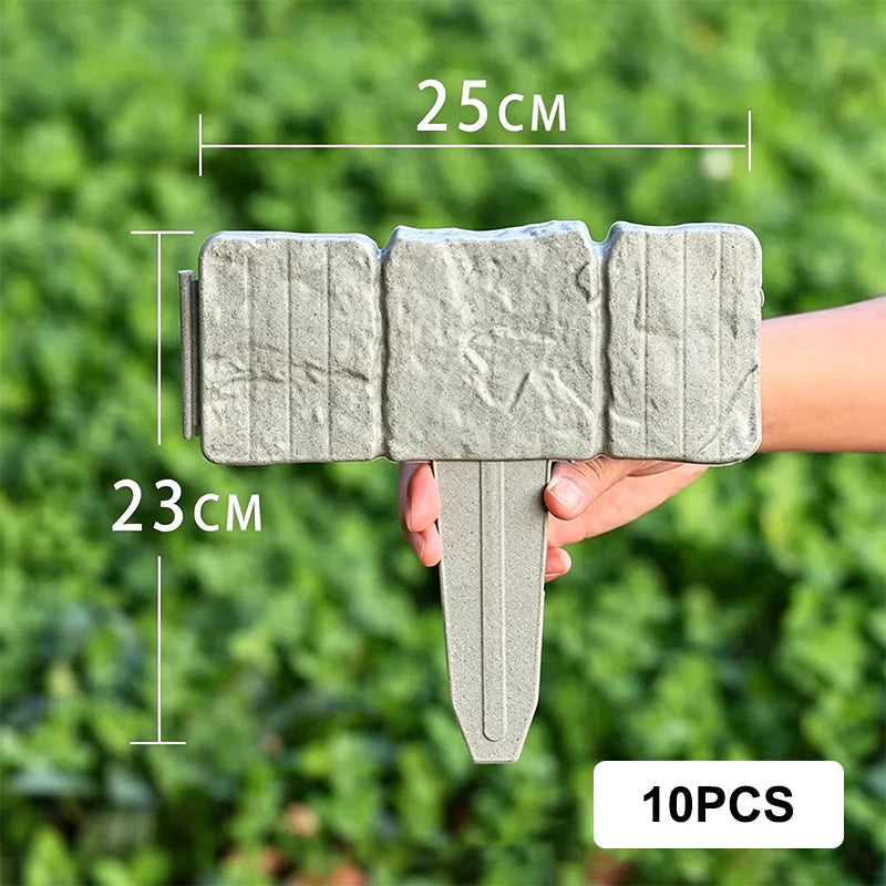 High-quality, durable simulated stone garden fence