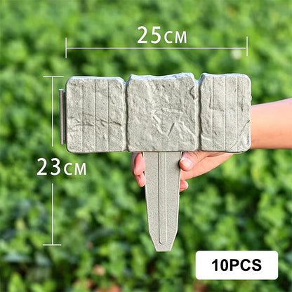 High-quality, durable simulated stone garden fence