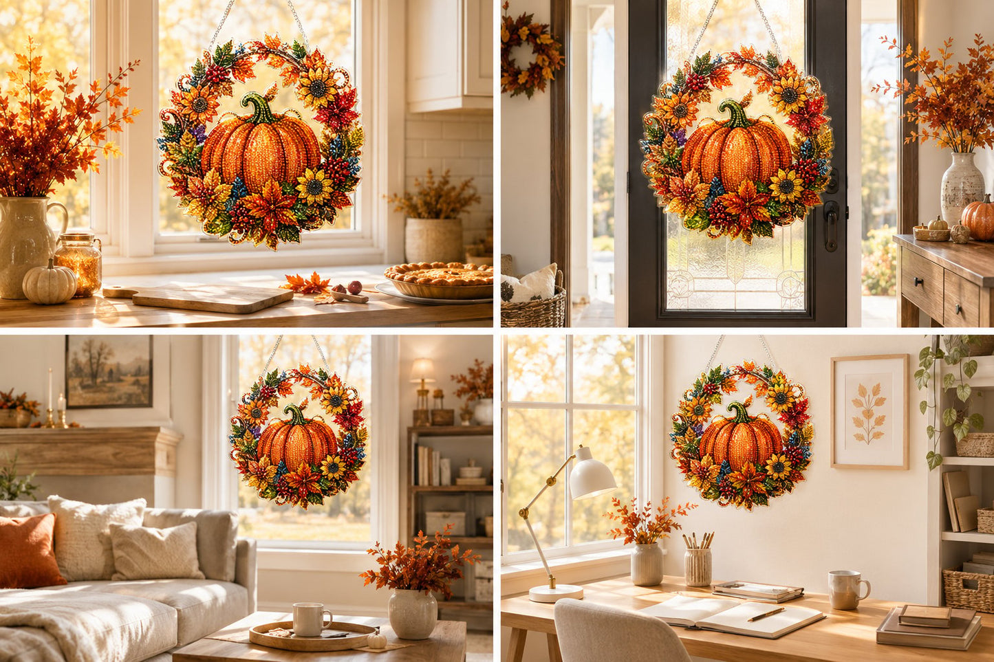 🔥2026 Hot Sale - 🍂✨Autumn Harvest Pumpkin Diamond Art Hanging Ornament Kit