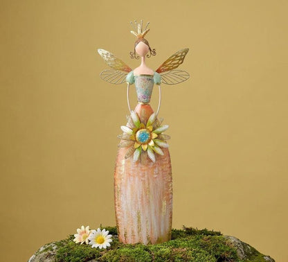 Whimsical Fairy Garden Metal Statues – Enchanted Angel Decor