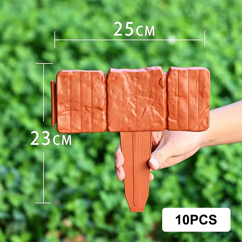 High-quality, durable simulated stone garden fence