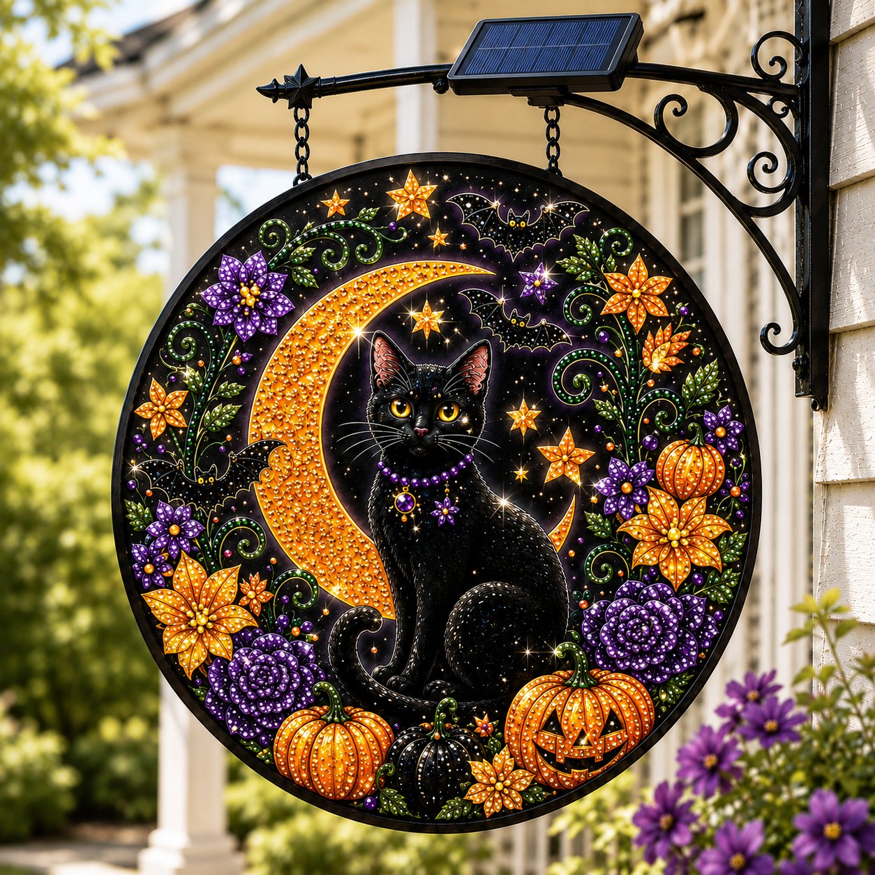 🎃 Solar Halloween LED Hanging Sign Light 👻