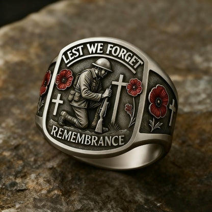 🔥Memorial Day Sale - Honoring the Fallen🌹 2026 Remembrance Soldier Ring - Lest We Forget