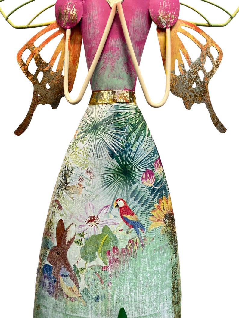 Whimsical Fairy Garden Metal Statues – Enchanted Angel Decor