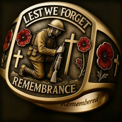 🔥Memorial Day Sale - Honoring the Fallen🌹 2026 Remembrance Soldier Ring - Lest We Forget