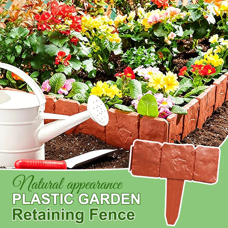 High-quality, durable simulated stone garden fence