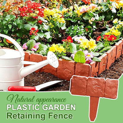 High-quality, durable simulated stone garden fence