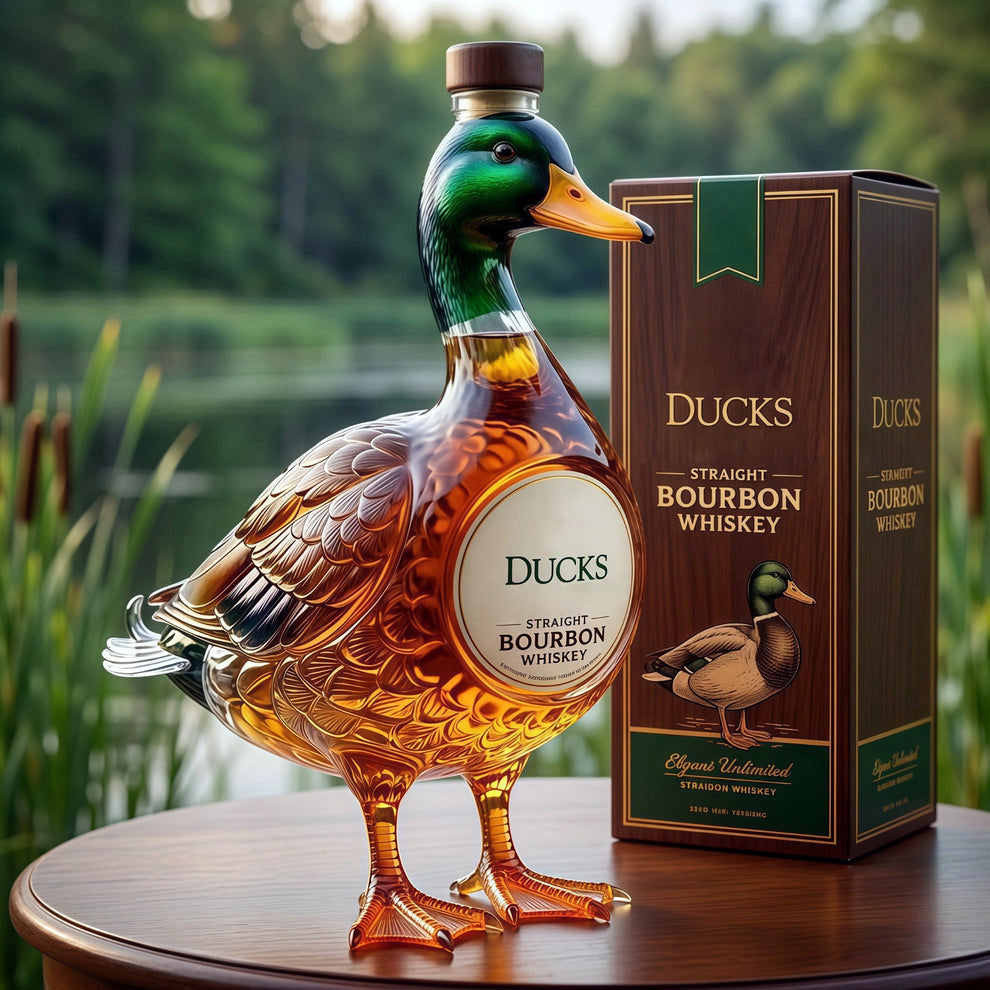 Ducks Unlimite 3D Mallard Bourbon Bottle