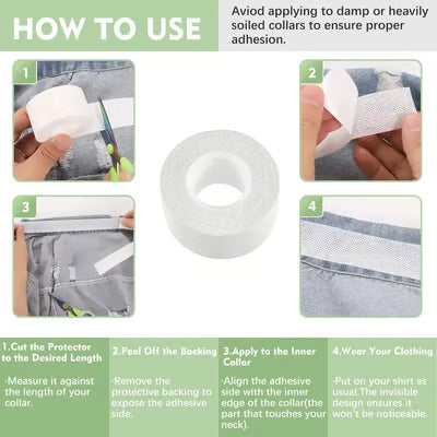 Disposable Shirt Collar Protectors - Absorbent Sweat Pads
