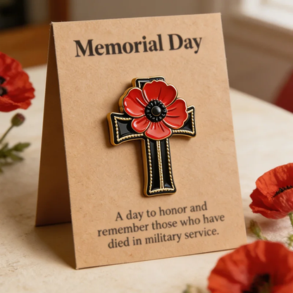 🔥Last Day 49% OFF🔥-Unisex Memorial Day Poppy Exquisite Brooch