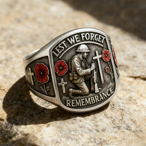 🔥Memorial Day Sale - Honoring the Fallen🌹 2026 Remembrance Soldier Ring - Lest We Forget