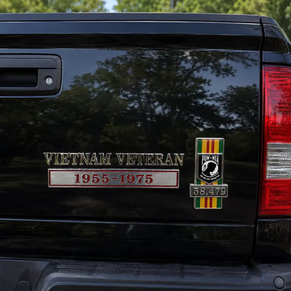 🇺🇸 Vietnam Veteran 1955–1975 Memorial Car Emblem Metal Badge