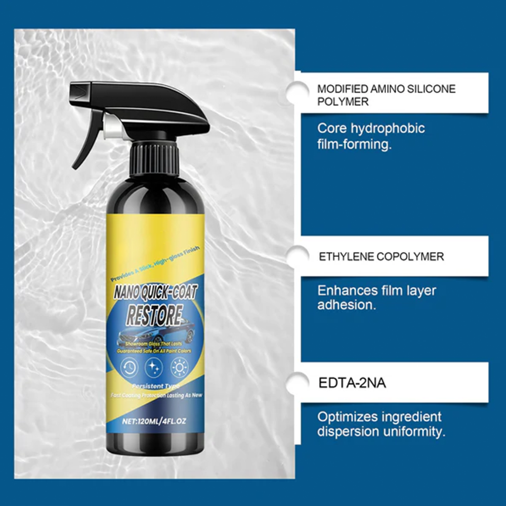 Automotive Nano Coating Repair Agent - With Dust and Water Repellent Properties - Long-lasting and Durable with Gloss, Suitable for Continuous Use