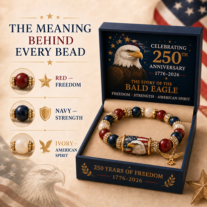 🇺🇸 Celebrate Freedom & Honor 💎 | USA 250th Anniversary Limited Edition Bracelet✨  - With Gift Box - 11 In Stock