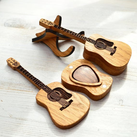 ⏰LAST DAY 55%OFF🎁Wooden Acoustic Guitar Pick Box🎸
