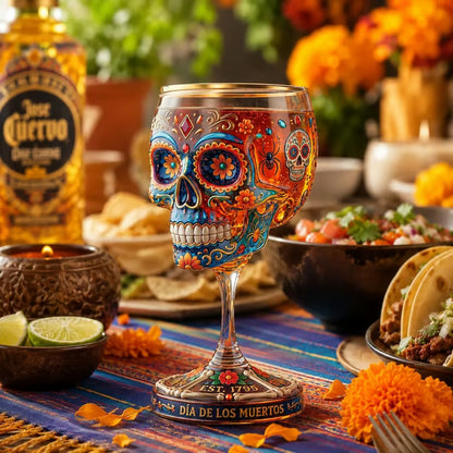 Day of the Dead Collector Goblet – Limited Edition Art Glass