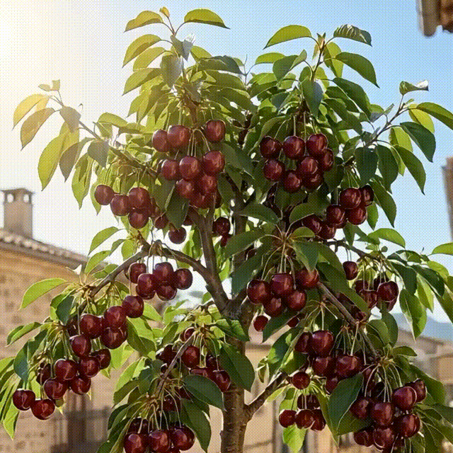🍒Black Cherry Plant Kit – American & Chilean Varieties for Home Garden