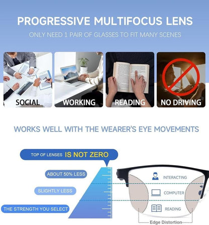 🎁Frameless Smart Zoom Reading Glasses for Men & Women