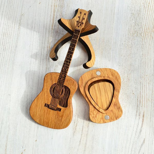 ⏰LAST DAY 55%OFF🎁Wooden Acoustic Guitar Pick Box🎸