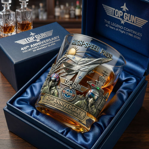 Top Gun 40th Anniversary Commemorative Glass