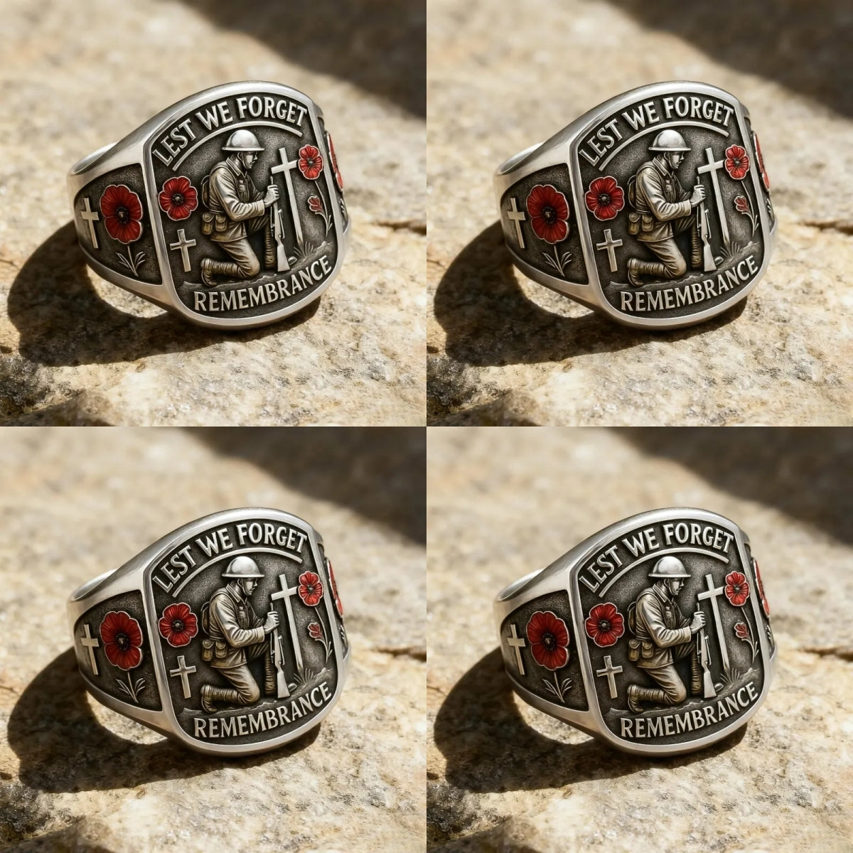 🔥Memorial Day Sale - Honoring the Fallen🌹 2026 Remembrance Soldier Ring - Lest We Forget