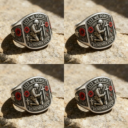 🔥Memorial Day Sale - Honoring the Fallen🌹 2026 Remembrance Soldier Ring - Lest We Forget