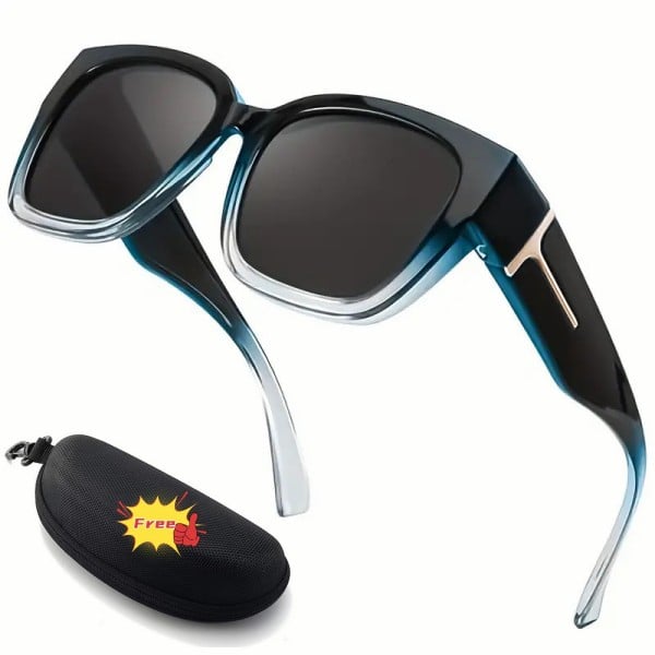 Black-Blue Gradient Clear Frame