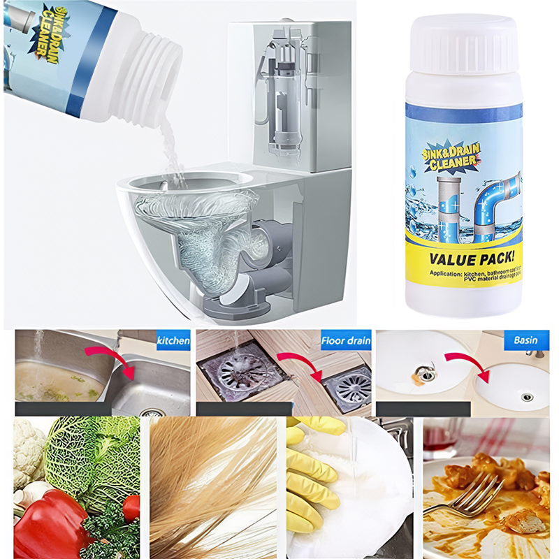 🔥HOT SALE🛠️ Powerful Drain Cleaner – Fast-Acting Pipe Unclog Solution 🚿✨