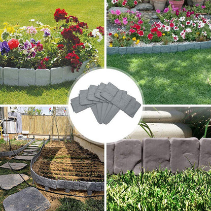 High-quality, durable simulated stone garden fence