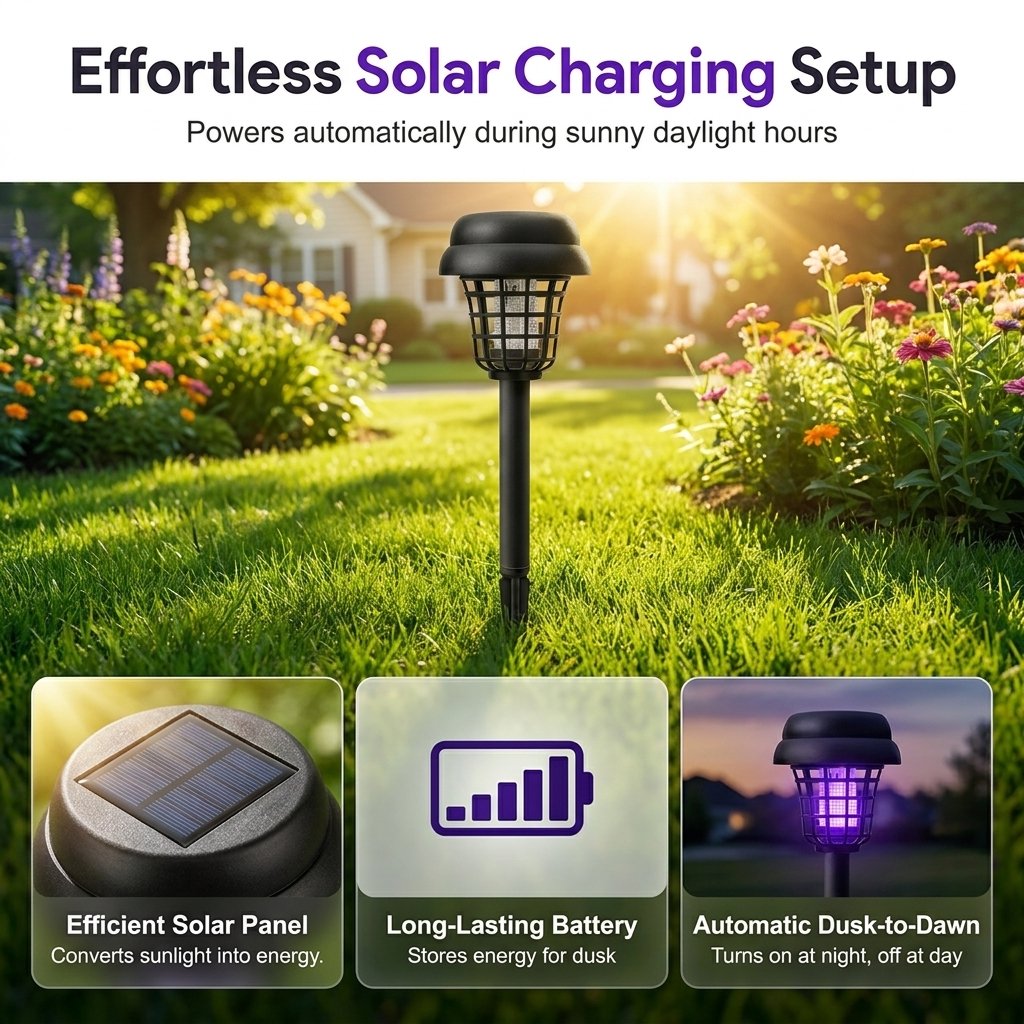 🏠Summer Essentials🦟Solar-Powered UV Mosquito Killer Lamp
