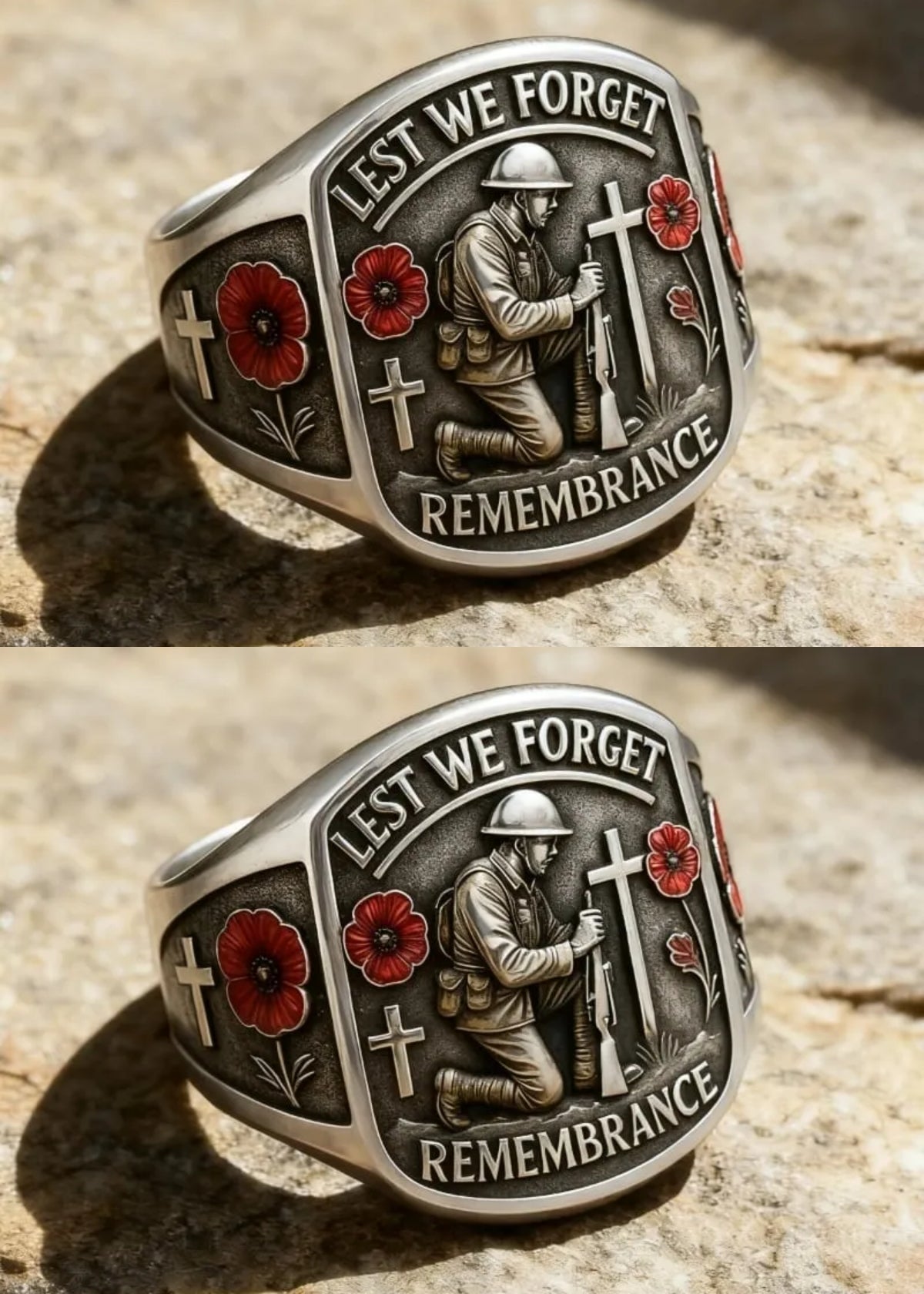 🔥Memorial Day Sale - Honoring the Fallen🌹 2026 Remembrance Soldier Ring - Lest We Forget