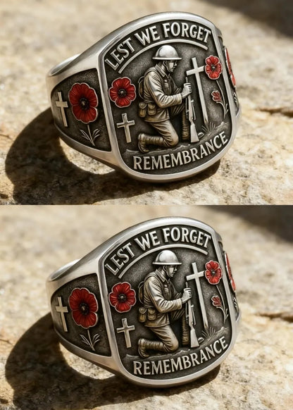 🔥Memorial Day Sale - Honoring the Fallen🌹 2026 Remembrance Soldier Ring - Lest We Forget