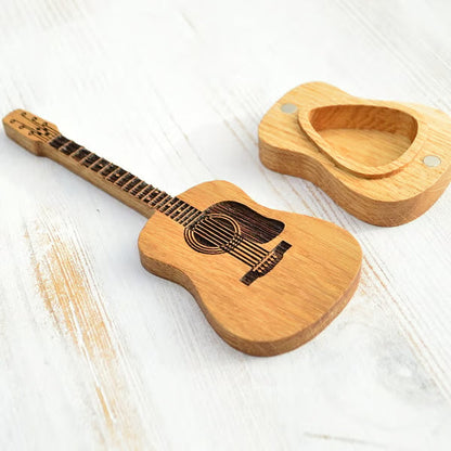 ⏰LAST DAY 55%OFF🎁Wooden Acoustic Guitar Pick Box🎸