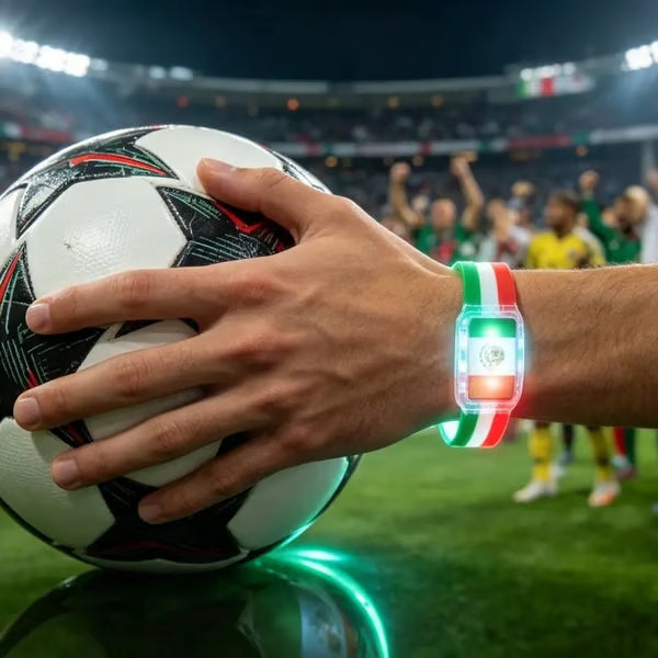 ⚽✨2PCS LED Light Up National Flag Wristbands
