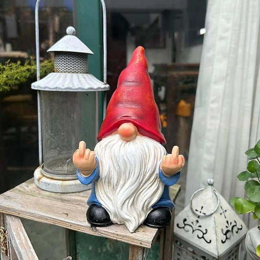 Middle Finger Gnome Statue