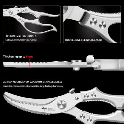 🔥Hot Sale🔥🔪Professional Heavy-Duty Kitchen Shears with Slip Handle & Safety Lock