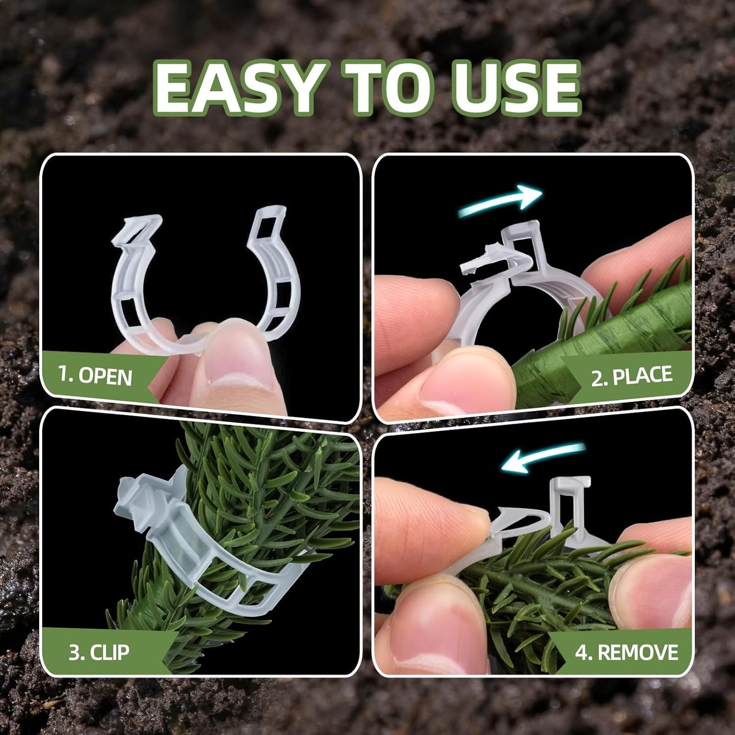 🌱 Reusable Plant Support Clips
