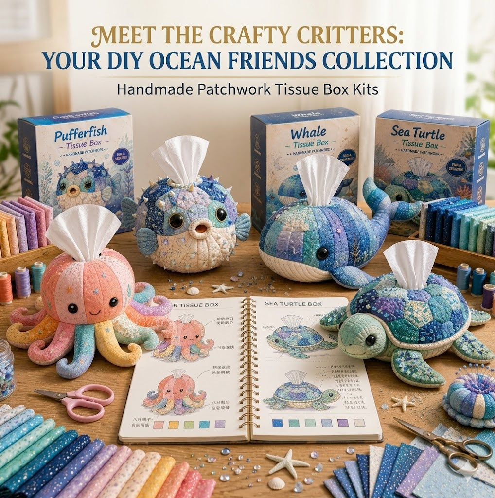 🌟 Crafty Critters DIY Tissue Box Kit – Fun Animal & Ocean Friends! 🌟