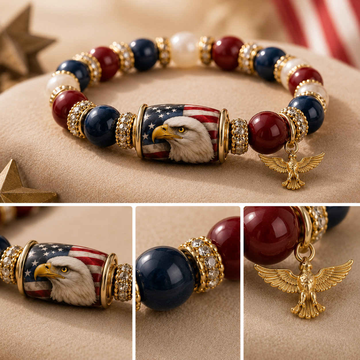 🇺🇸 Celebrate Freedom & Honor 💎 | USA 250th Anniversary Limited Edition Bracelet✨  - With Gift Box - 11 In Stock