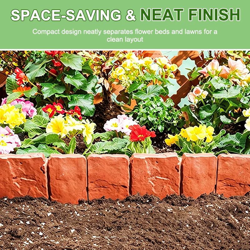 High-quality, durable simulated stone garden fence