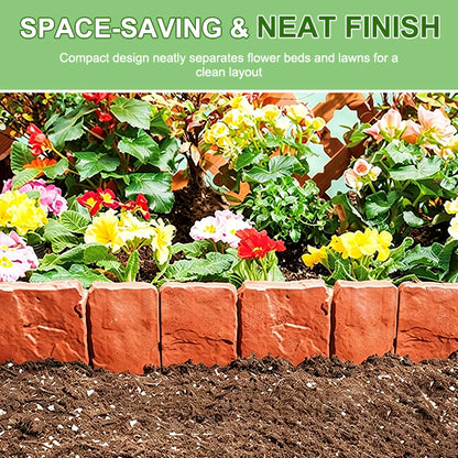 High-quality, durable simulated stone garden fence