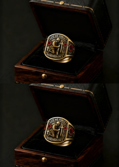 🔥Memorial Day Sale - Honoring the Fallen🌹 2026 Remembrance Soldier Ring - Lest We Forget