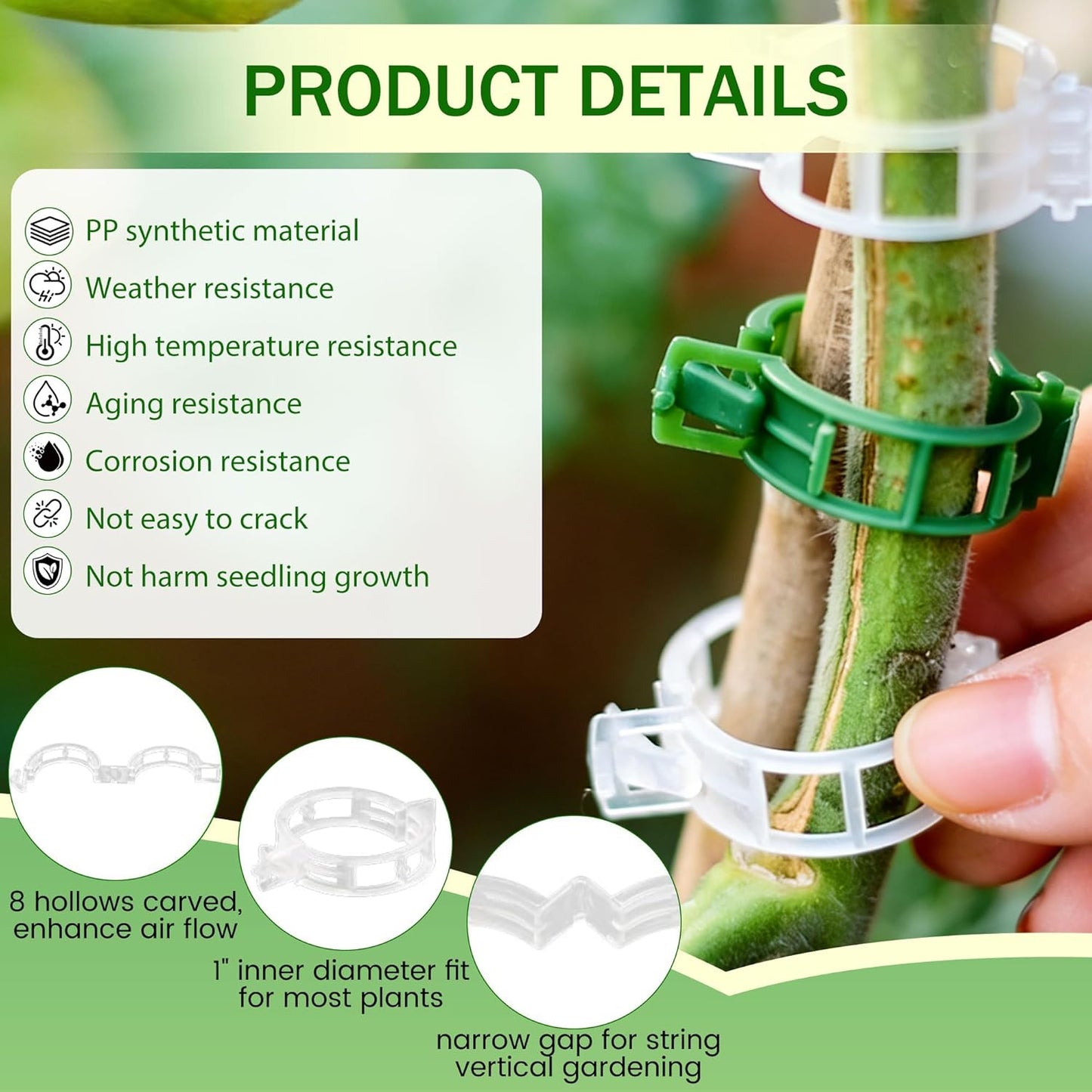 🌱 Reusable Plant Support Clips